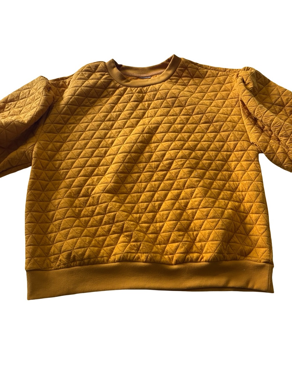 Forever 21 Mustard Quilted Sweatshirt